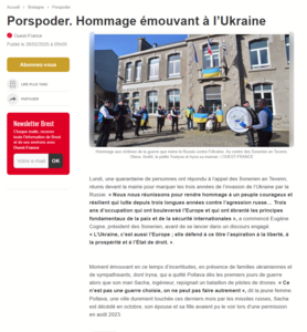 2025 02 26 – Hommage à Porspoder – Ouest-France