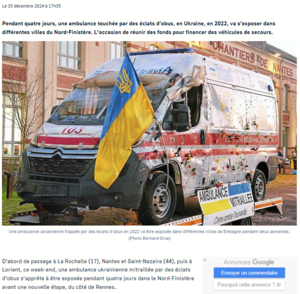 2024 12 15 – Ambulance Mitraillée – Le Télégramme
